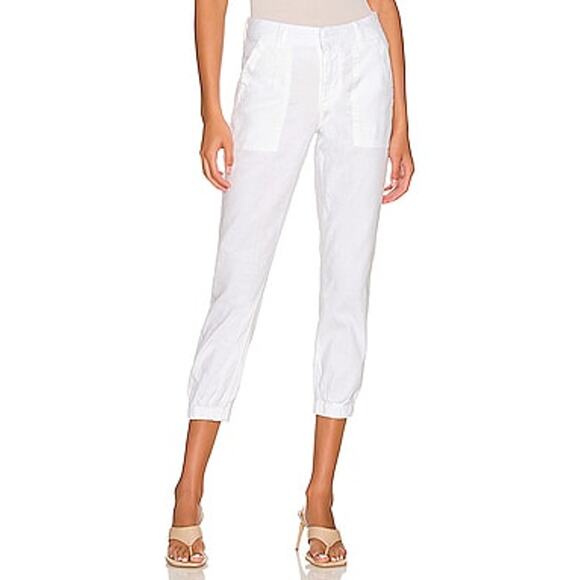 Frank & Eileen 'Jameson' White Linen Jogger Performance Size 2 - NWT